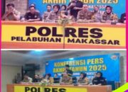 Konferensi Pers Akhir Tahun 2025, Polres Pelabuhan Makassar Paparkan Penurunan Kriminalitas dan Keberhasilan Ungkap Narkoba