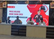 Kapolrestabes Makassar Gelar Press Release Akhir Tahun 2025, Paparkan Capaian Kinerja dan Situasi Kamtibmas