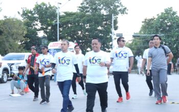 Polres Jeneponto Ramaikan Hari Jadi Ke-163 Jeneponto dengan Jalan Santai Bersama Forkopimda dan Masyarakat