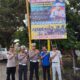 Cegah Lakalantas, Satlantas Polres Jeneponto Pasang Baliho di Jalan Pahlawan, Arungkeke.