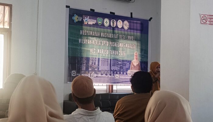 Musyawarah Masyarakat Desa (MMD) UPTD Puskesmas Marusu Bahas Prioritas Kesehatan 2026