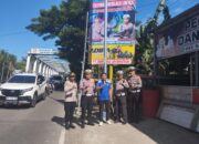 Cegah Kecelakaan, Kasat Lantas Polres Jeneponto Pasang Baliho Himbauan di Jalan Lanto Dg Pasewang